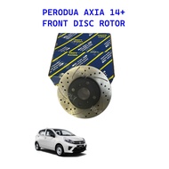 PERODUA AXIA / BEZZA 14+ FRONT SLOTTED DRILLED DISC ROTOR