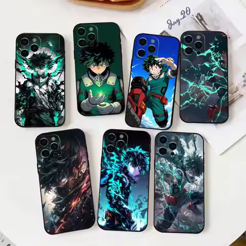 My H-Hero Academia D-Deku Phone Case For iPhone 17,16,15,14,13,12,11 Plus,Pro Max,XS,Soft Silicone B