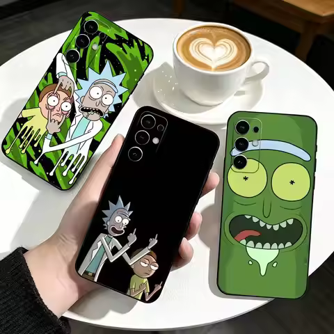 Cartoon Rick And Morty Phone Case For Samsung S25,S24,S21,S22,S23,S30,Ultra,S20,Plus,Fe,Lite,Note,10