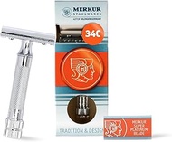 Merkur Mk34c Double Edge Razor with Heavy Duty Short Handle