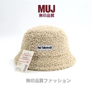 MUJI หมวกชาวประมงขนแกะใหม่ MUJ เวอร์ชันเกาหลีฤดูใบไม้ผลิของผู้หญิงอินเทรนด์ทั้งหมดแมตช์ญี่ปุ่นสี่ฤดู