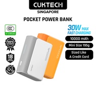 [CCC Power Bank] CUKTECH CP13 Mini Pocket Power Bank 30W Fast Charging 10000mAh Powerbank Compact Po