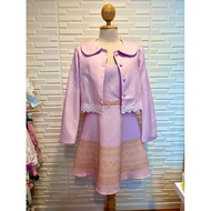 Vora 2-Piece Pink Dress Set (Dress + Coat)