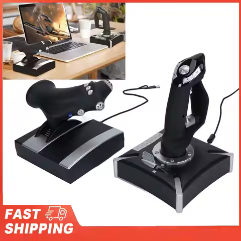 Flight Simulation Joystick with Vibration Function Flight Simulator Control for Series X S Wins7 8 1