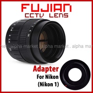 NEW Fujian CCTV Lens 35mm f1.7 Black Adapter Adapter Converter to for Nikon Mirrorless Nikon 1 V1 J1