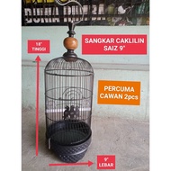 sangkar burung 9inci/blackcage,,burung caklilin@murai buluh Sangkar mata putih/sangkar burung kecil/