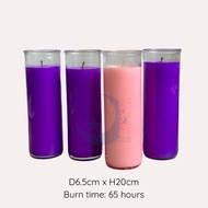 Advent Candles in Glass (65 Hours Burn) | Prayer Candle | Long Burn Church Candle | Home Décor Candl
