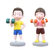 Gym / Dumbbells Cake Toppers / Display Figurines (2 Pcs a Set)