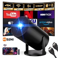 MISENI HY320 Mini Smart Proyektor Android 13.0 4k full hd 2G RAM+16G ROM Dual Band 2.4g&5g 10000 Lum