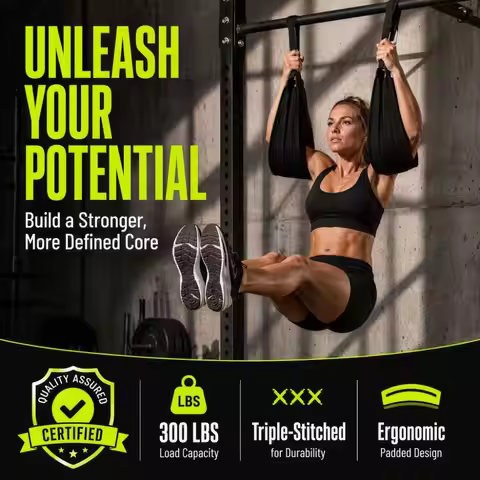 Professional Hanging Ab Straps Durable Wear-Resistance Abdominal Sling Straps Adjustable Breathable 
