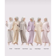 [PRELOVED] UMMU AIMAN COLLECTION TUNKU DURAH PLAIN LILAC COLOR PLUSSIZE BAJU RAYA 2023