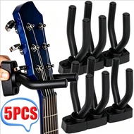 [H&L] 1/2/3/4/5PCS - Metal Guitar Hanger Hook Wall Mount Non-slip Holder Stand for Guitar Ukulele Vi