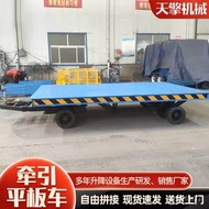 ST/💥Traction Platform Trolley Large Tonnage Mobile Flat Four-Wheel Steering Trailer Plant Heavy Load Traction Platform T
