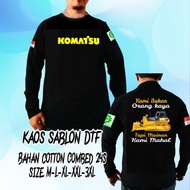 Doozer Komatsu D85ess-2 long sleeve t-shirt DTF screen printing t-shirt