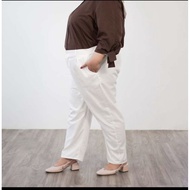 SUPER JUMBO White baggy pants | Women's pants | Work Pants | Non-formal formal trousers | Size 6L to