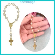 Fine Rosary Baptism Favor Bracelet Rose Pearls Finger Rosaries Weddings Party Favor