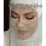 Cleopatra Chain Veil With Headpiece Arabian Look Chain Veil 024