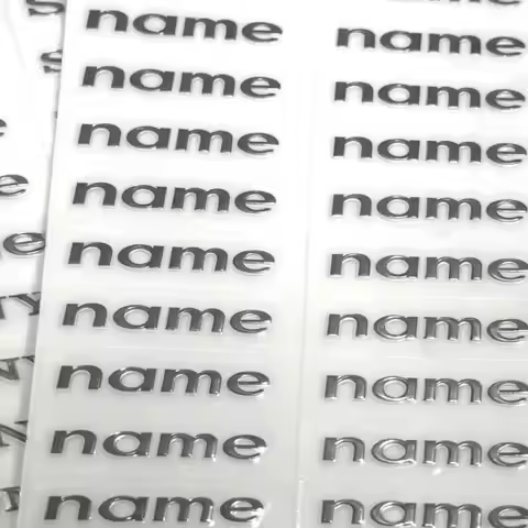 A4 Custom Design UV DTF Transfer Sticker 3D Metallic, Name Labels Office Supplies Campus Style Decal