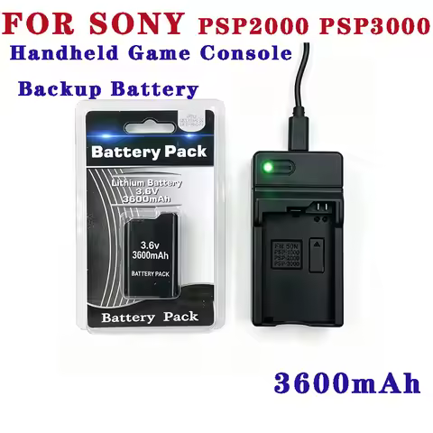 3.6V Rechargeable Lithium Battery for Sony Handheld Game Console, for SONY PSP-2000 PSP-3000 Replace