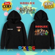 Roblox Animated Boys Zipper Zipper Jacket - Latest Roblox Printed Children's Hoodie Free Name