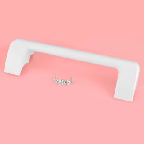 Door Handle without Lock Part White Fit For Haier Freezer Refrigerator