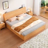 🇸🇬⚡Full Solid Wood Bed Frame Storage Bed Frame Modernity Wooden Bed Frame Bed Frame With Mattress Super Single/Queen/King Size Bed Frame