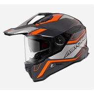 [ASTONE] MX800B BF9 Black Silver Orange Full-Face Helmet Multifunctional Matchable Quick Release Vis