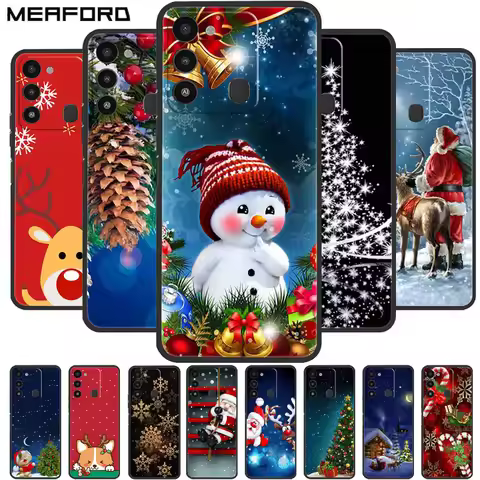 For Tecno Spark 8C Case KG5 Christmas Silicone Soft TPU Cover for Tecno Spark GO 2022 Coque Spark 8 