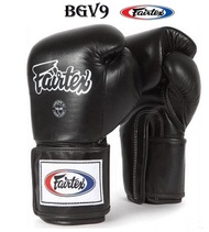 Fairtex pro Training Gloves BGV9 Mexican Style Genuine Leather all Black  MMA K1 , นวมแฟร์แท็กซ์ BGV9 สีดำ สไตล์เม็กซิกัน ทำจากหนังแท้