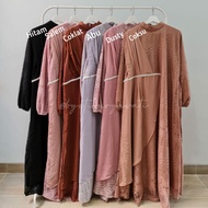 Gamis Brukat mix Ceruti Jumbo Lalisa LD 130 LD 145 Raya Lebaran Mewah Cantik