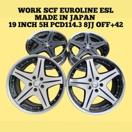 WORK SCF EUROLINE ESL Sport Rim 19 INCH 5H PCD114.3 8JJ Offset +42 ( Made In Japan ) For Estima Alph
