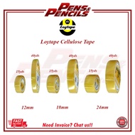 Loytape Cellulose Tape / Selotape / Cellophane Tape 12mm/18mm/24mm/15yds/24yds (1 roll)