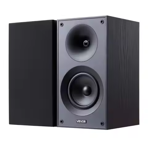Passive Bookshelf Home Speakers Pair Of Stereo Audio Speakers Cone 65Hz-20KHz