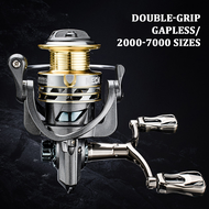 Fishing Reel  OK2000-7000 series Spinning Reel Gapless Metal Handle Double Grip Fishing Reel Carp Freshwater Saltwater