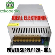 Adaptor 12V 80A Power Supply Switching LED Jaring 80 Ampere 12 Volt DC