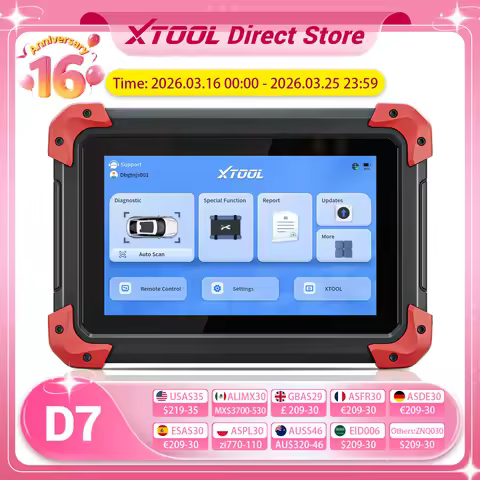XTOOL D7 OBD2 Car Diagnostic Tools Bi-directional Automotive Scanner 3-Year Free Update Built-in CAN