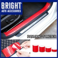 MERAH Red Carbon 5D Sticker Nano Red Carbon Sticker 5D 5Meter