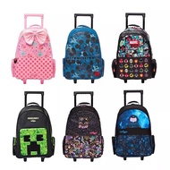 Smiggle Trolley Bag Marvel Minecraft Mickey Minnie Unicorn Dino Harry Potter Trolley Bag Kids School Best Budz Trolley Backpack With Light Up Wheels