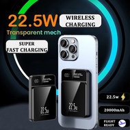 Magnetic Wireless Power Bank 20000mAh Portable Charger Powerbank 22.5W LED Compatible Apple iPhone 1