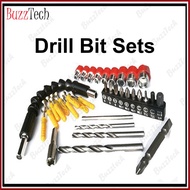 BuzzTech Drill Bit Set Power Drill Bit Set Cordless Drill Bit Set Screwdriver Full Bit Set
