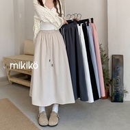 11.11|Xiwu Price|399 Drop 209|A-Line Skirt|Drawstring Elastic Waist Super Cover Flesh [B40416] Peach