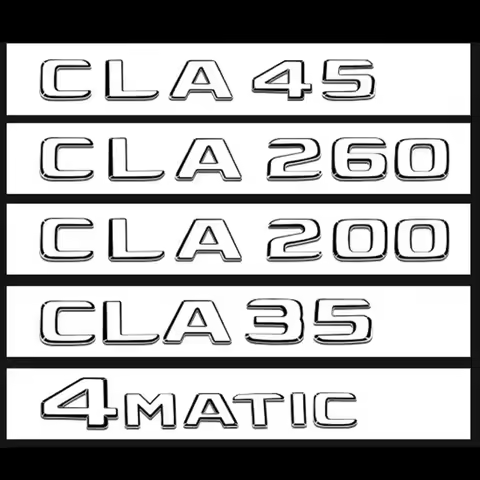 Car Trunk Words Logo Badge Emblem Decals Sticker For Mercedes Benz CLA CLA35 CLA45 CLA180 CLA200 CLA