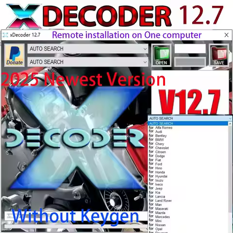 New XDecoder 12.7 License Full Activated XDECODER DTC OFF Delete Support Multi-Brand Vehicles for ED