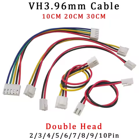 5Pcs JST VH3.96 Cable 2/3/4/5/6/7/8/9/10 Pin JST VH 3.96mm Female To Female Housing Plug Wire Cable 