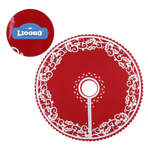 30Cm Christmas Tree Skirt Felt Mat Soft Comfortable Base Decoration Apron Wrap Xmas Tree Decoration 