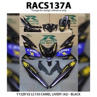 RAPIDO COVER SET CUSTOM Y15ZR V2 CAMEL LIVERY BLACK🖤