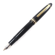 品相極佳 ▼ MONTBLANC Meisterstück 146 14K B 尖白星鋼筆，黑色和金色，德國製造，男士。