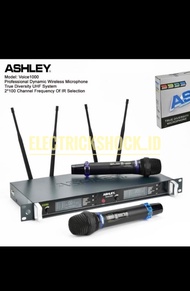 MIC WIRELESS ASHLEY VOICE 1000-PP ( 2BH MIC PEGANG)ORI