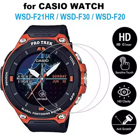 5PCS Smart Watch Screen Protector for Casio Pro Trek WSD-F21HR / WSD-F30 / WSD-F20 Tempered Glass Pr