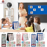 Kids Visual Schedule Calendar Chart Hanging Daily Chore Routine Chart with 96 Cards Foldable Kids Vi